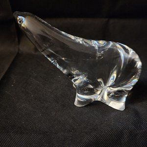 Flygfors  Maleras 1960s Artist Signed Folke Walving Swedish Glass Polar Bear